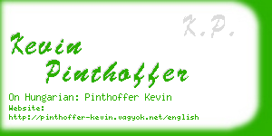 kevin pinthoffer business card